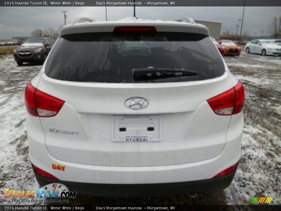 2014 Hyundai Tucson SE Winter White / Beige Photo #6