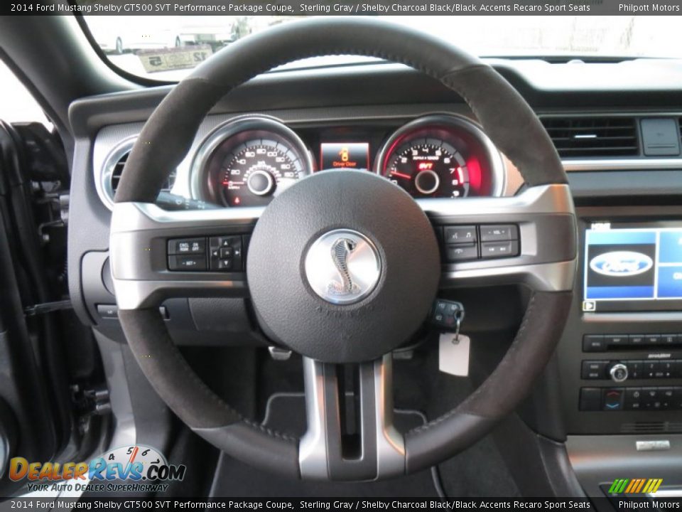 2014 Ford Mustang Shelby GT500 SVT Performance Package Coupe Steering Wheel Photo #36