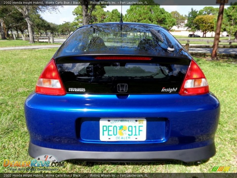 2002 Honda Insight Hybrid Monte Carlo Blue / Black Photo #7