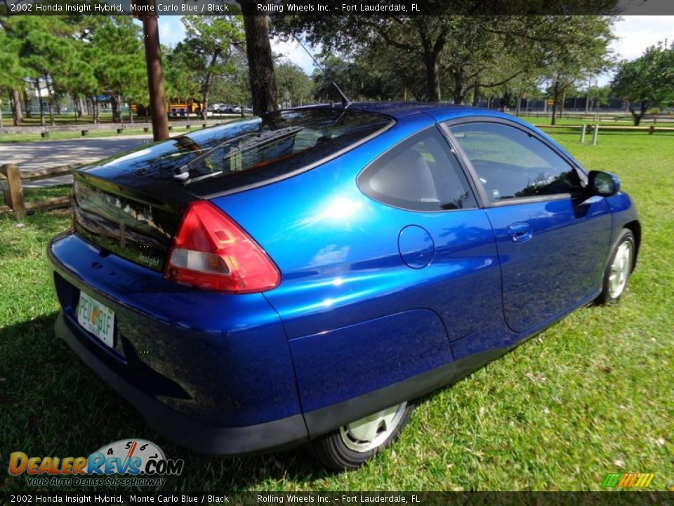 2002 Honda Insight Hybrid Monte Carlo Blue / Black Photo #9