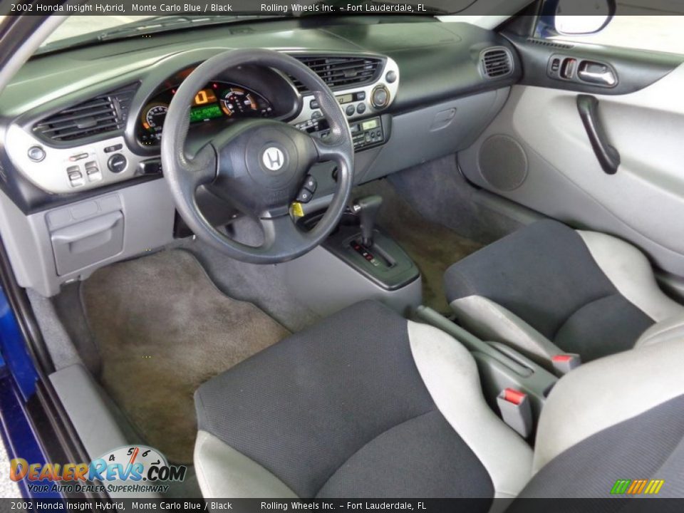 Black Interior - 2002 Honda Insight Hybrid Photo #14