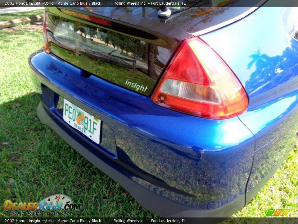 2002 Honda Insight Hybrid Monte Carlo Blue / Black Photo #36