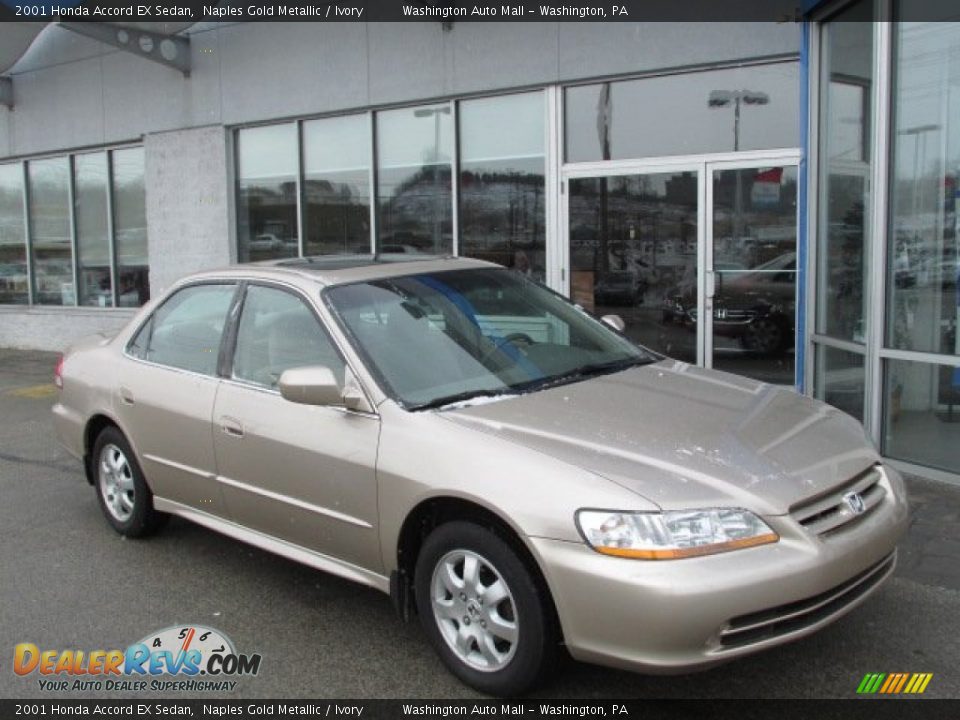 2001 Honda Accord EX Sedan Naples Gold Metallic / Ivory Photo #1