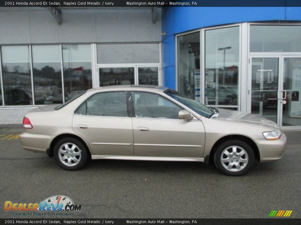 2001 Honda Accord EX Sedan Naples Gold Metallic / Ivory Photo #2