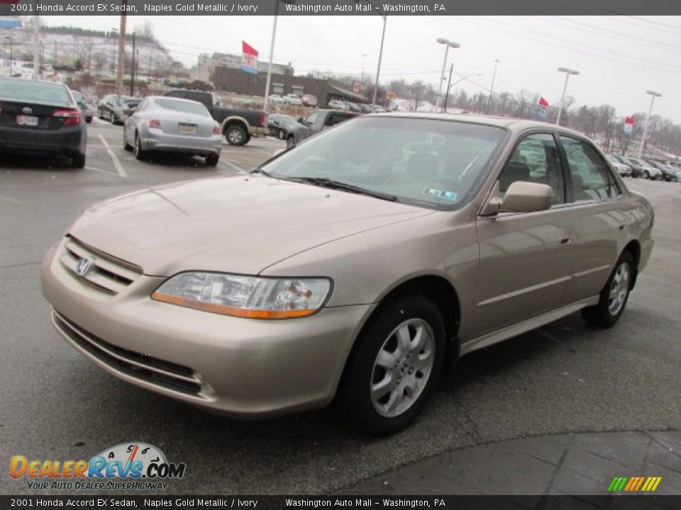 2001 Honda Accord EX Sedan Naples Gold Metallic / Ivory Photo #5