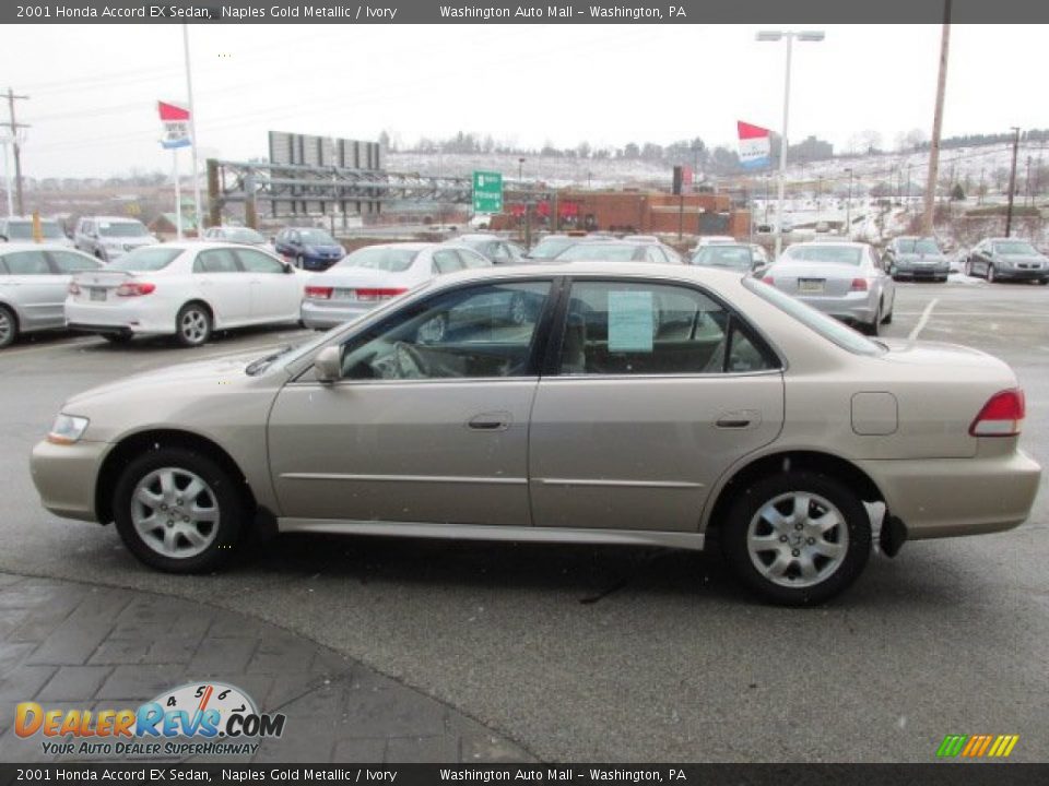 2001 Honda Accord EX Sedan Naples Gold Metallic / Ivory Photo #6