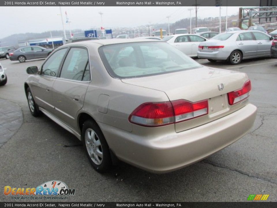2001 Honda Accord EX Sedan Naples Gold Metallic / Ivory Photo #7