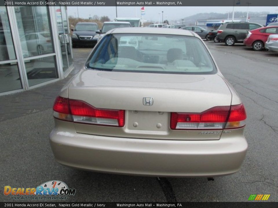2001 Honda Accord EX Sedan Naples Gold Metallic / Ivory Photo #8