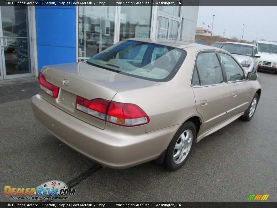 2001 Honda Accord EX Sedan Naples Gold Metallic / Ivory Photo #9
