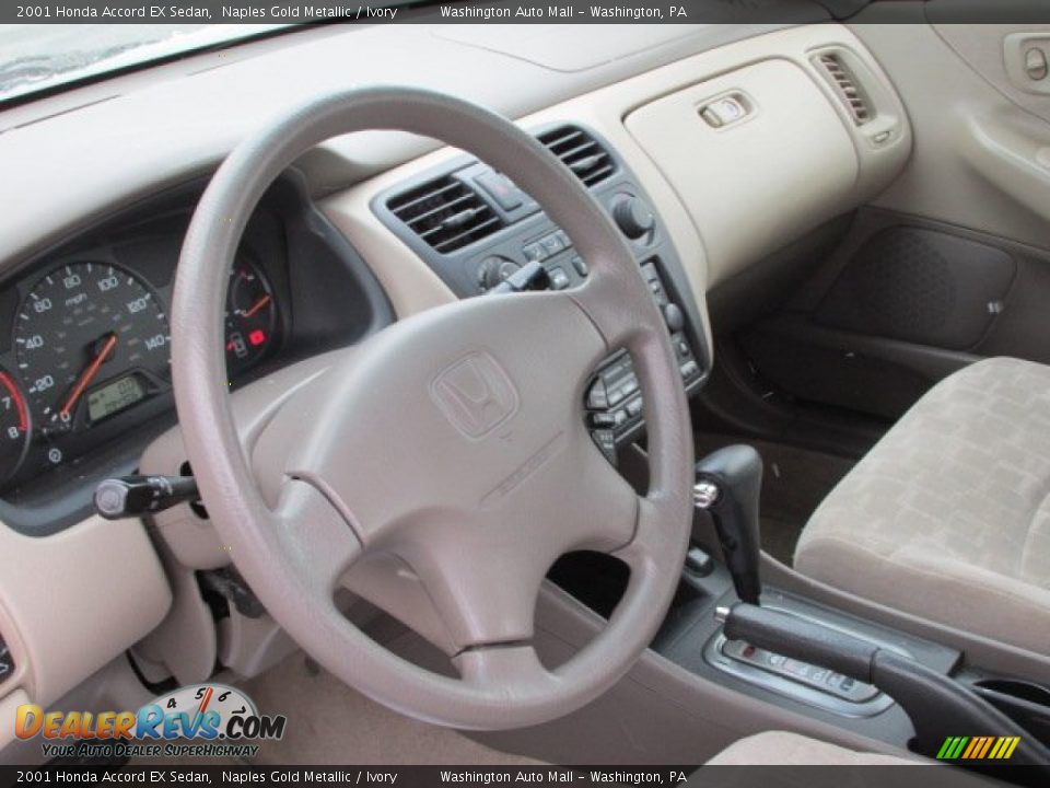 2001 Honda Accord EX Sedan Naples Gold Metallic / Ivory Photo #11