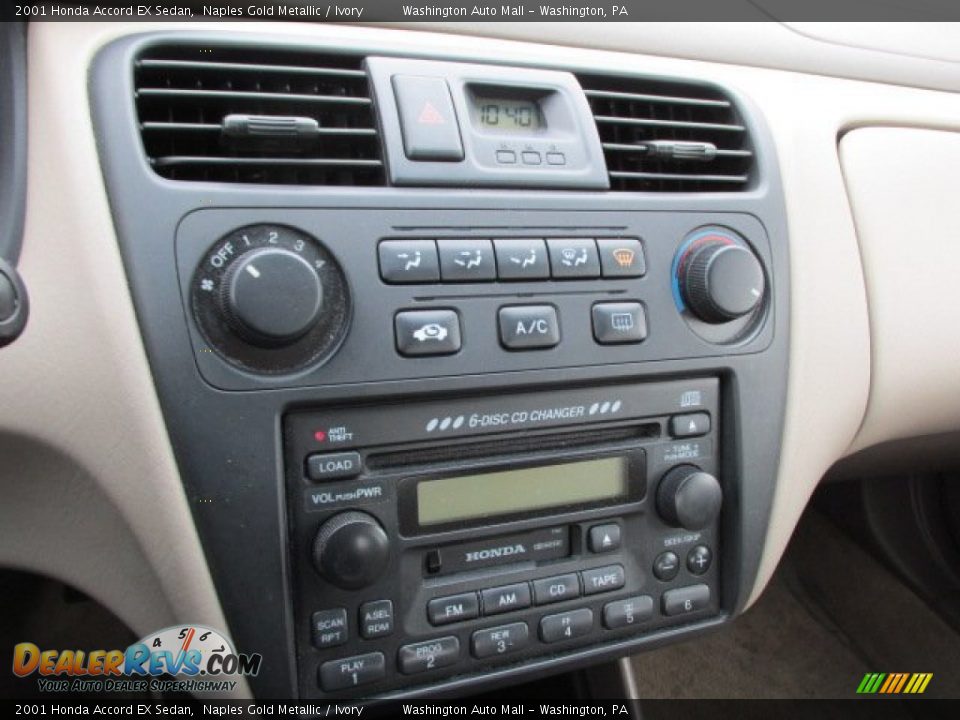 2001 Honda Accord EX Sedan Naples Gold Metallic / Ivory Photo #14