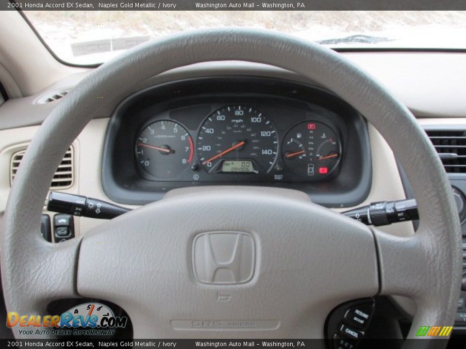 2001 Honda Accord EX Sedan Naples Gold Metallic / Ivory Photo #17
