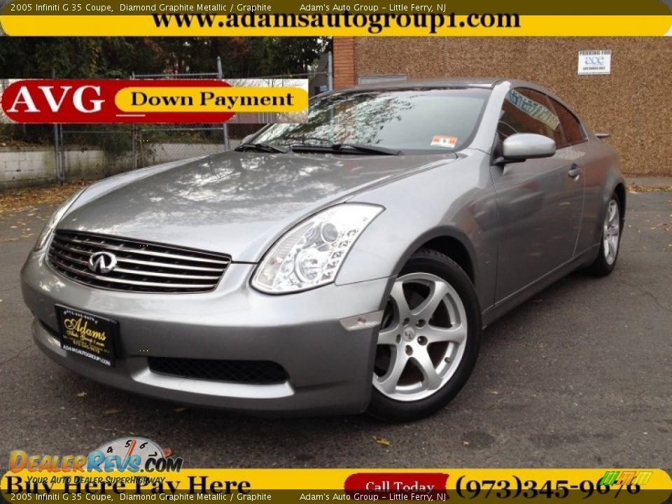 2005 Infiniti G 35 Coupe Diamond Graphite Metallic / Graphite Photo #1