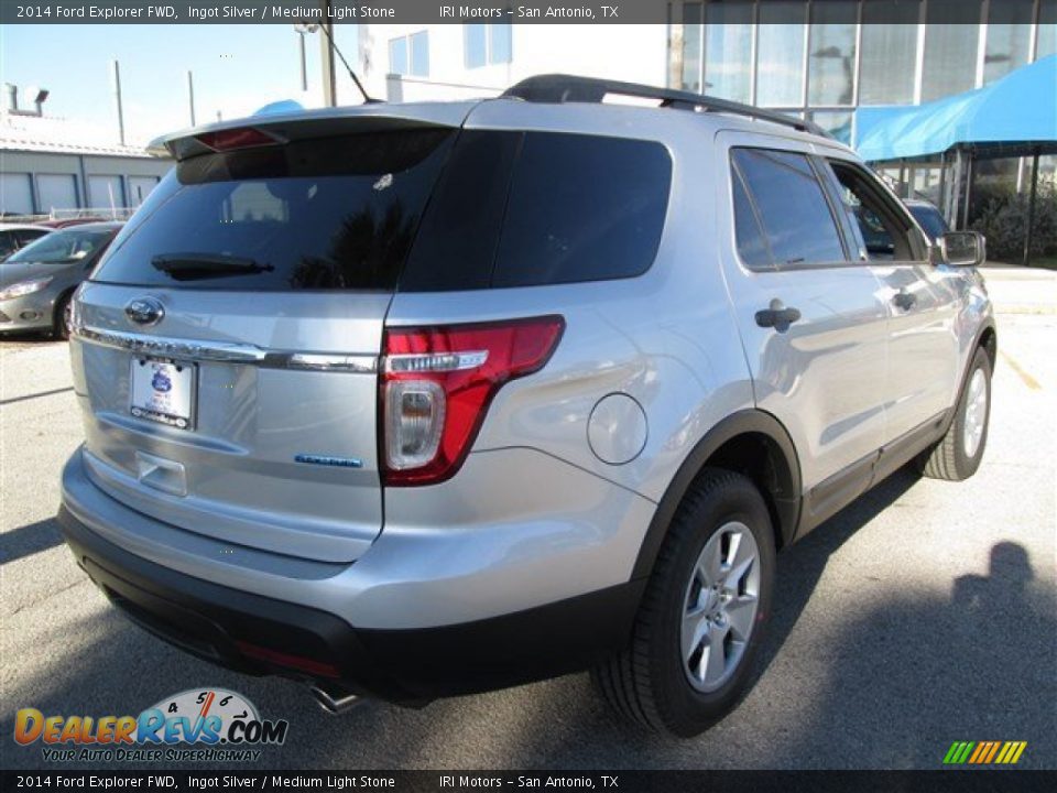 2014 Ford Explorer FWD Ingot Silver / Medium Light Stone Photo #5