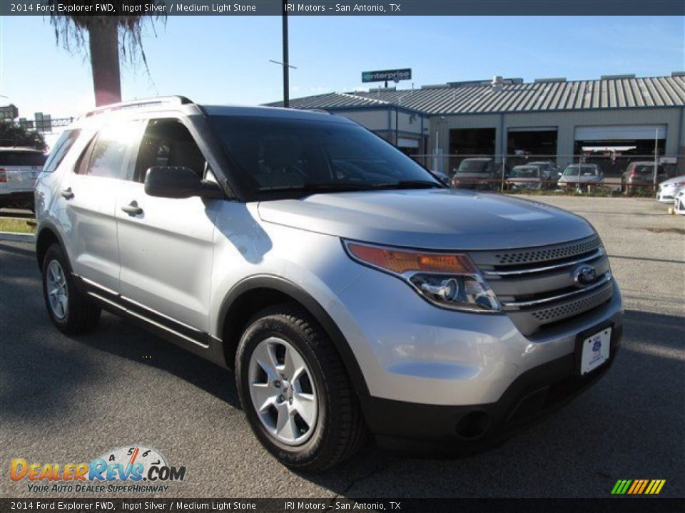 2014 Ford Explorer FWD Ingot Silver / Medium Light Stone Photo #7