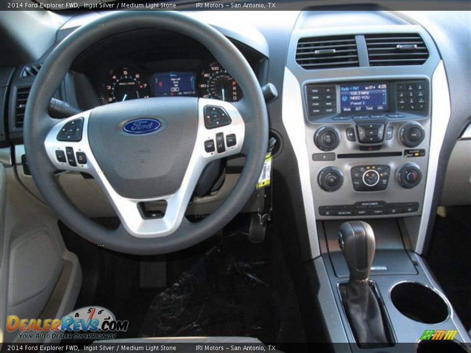2014 Ford Explorer FWD Ingot Silver / Medium Light Stone Photo #15