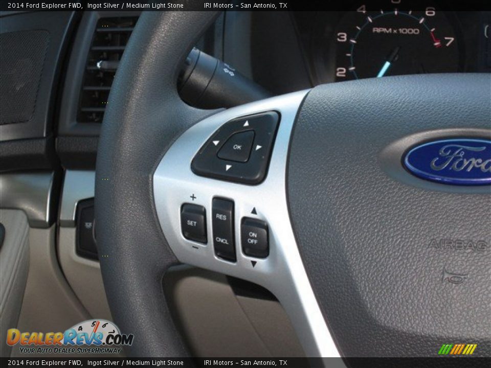 2014 Ford Explorer FWD Ingot Silver / Medium Light Stone Photo #16