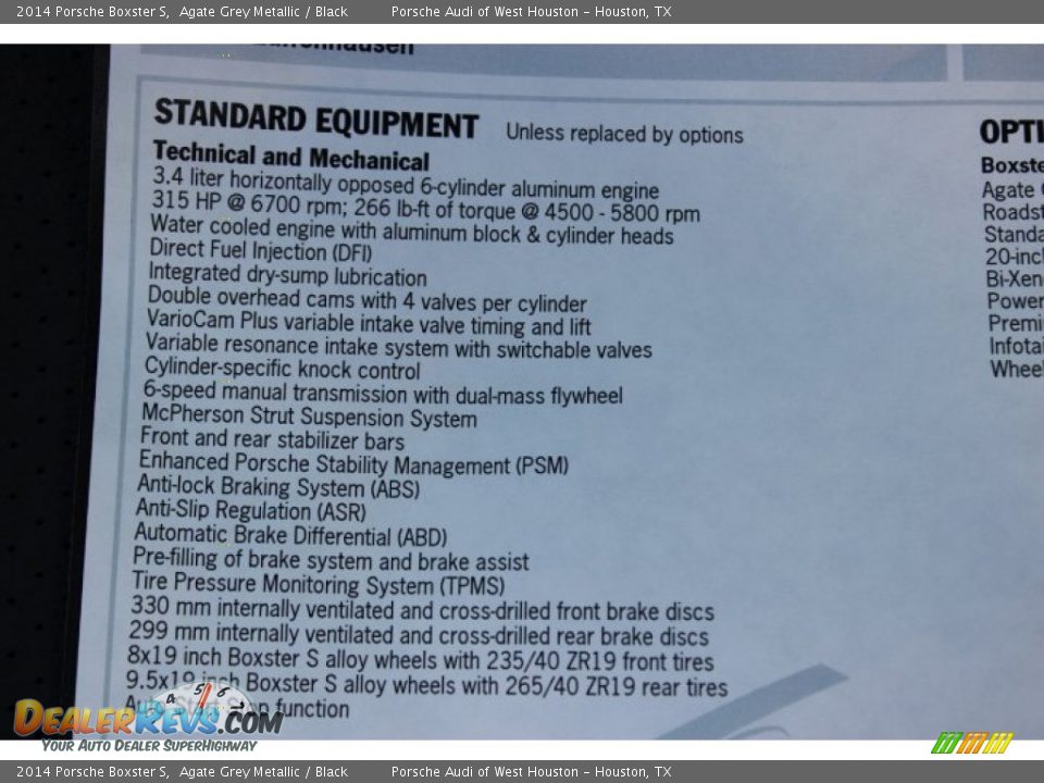 2014 Porsche Boxster S Agate Grey Metallic / Black Photo #29