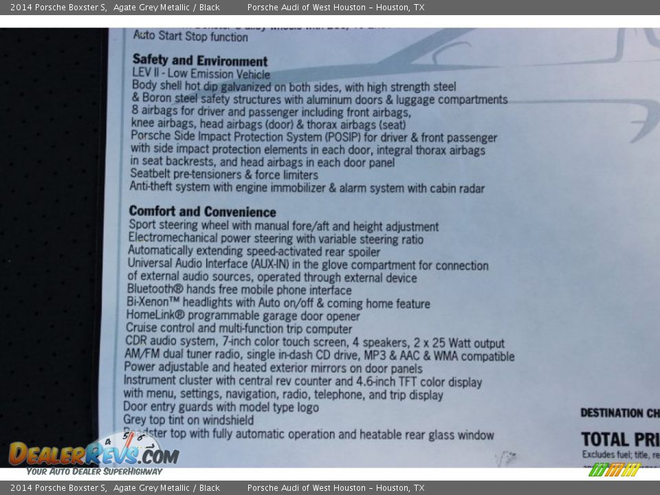 2014 Porsche Boxster S Agate Grey Metallic / Black Photo #30