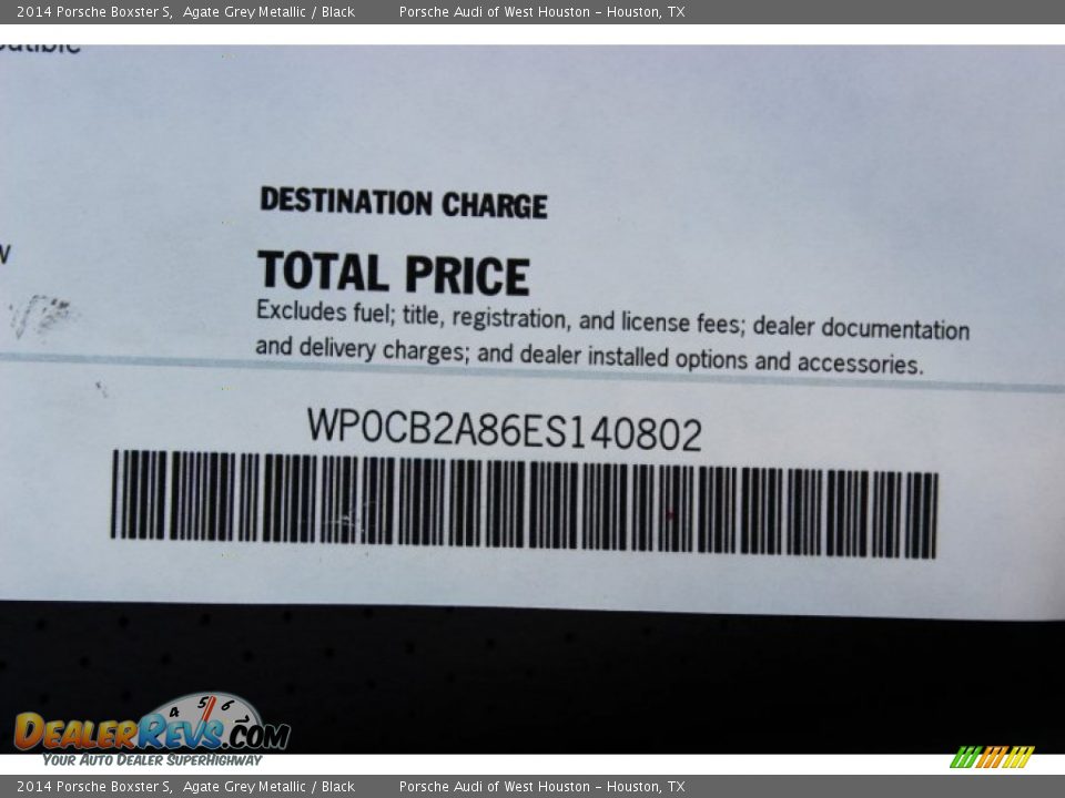 2014 Porsche Boxster S Agate Grey Metallic / Black Photo #31