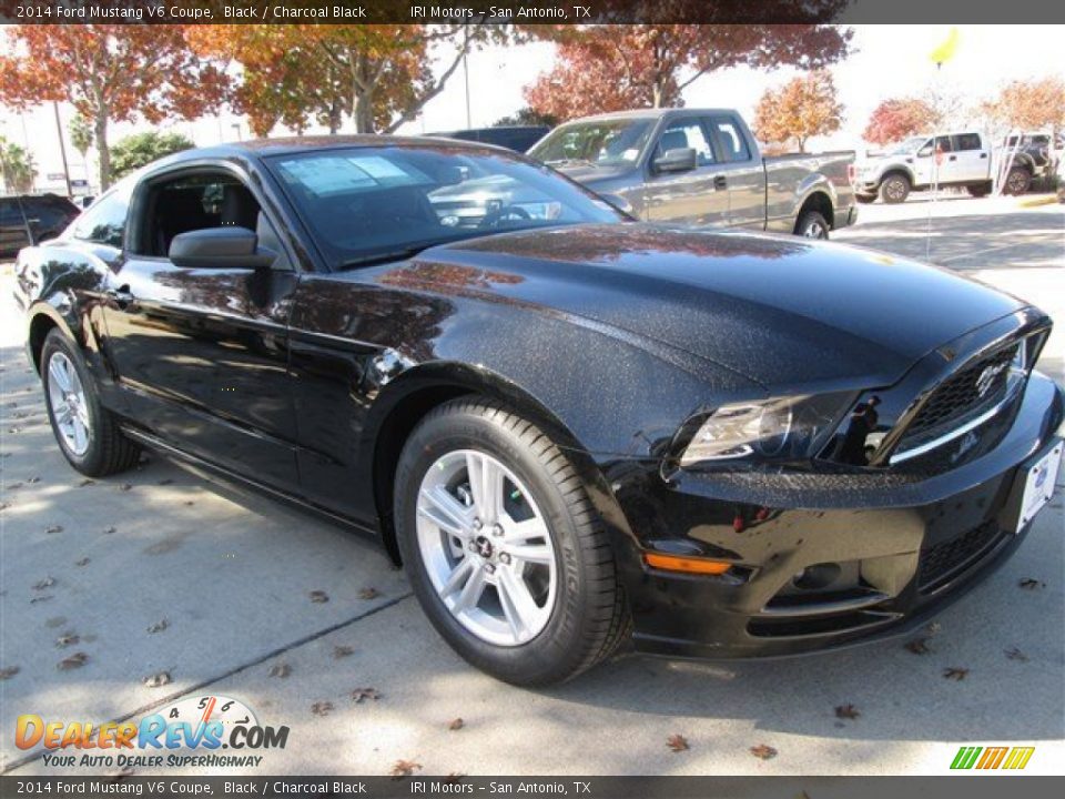 2014 Ford Mustang V6 Coupe Black / Charcoal Black Photo #7