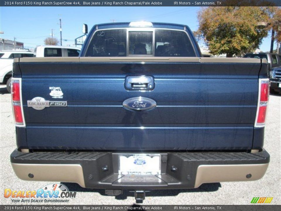 2014 Ford F150 King Ranch SuperCrew 4x4 Blue Jeans / King Ranch Chaparral/Pale Adobe Photo #4
