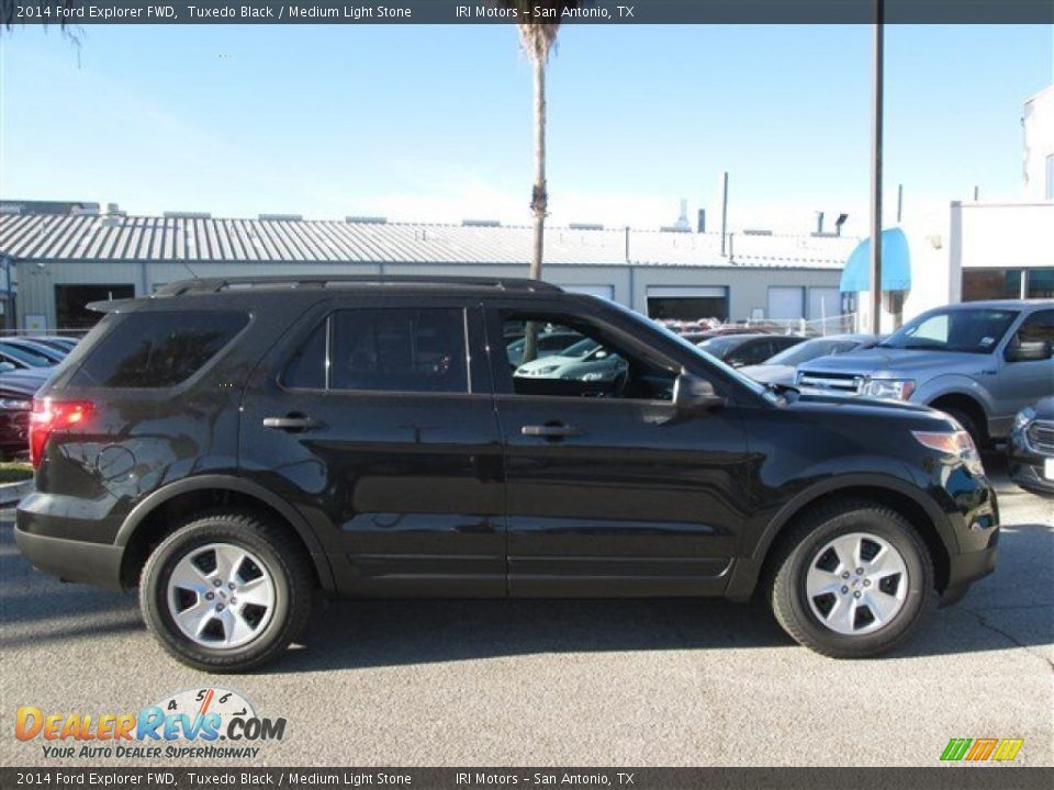 2014 Ford Explorer FWD Tuxedo Black / Medium Light Stone Photo #6