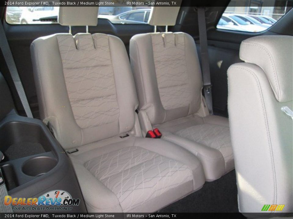 2014 Ford Explorer FWD Tuxedo Black / Medium Light Stone Photo #12