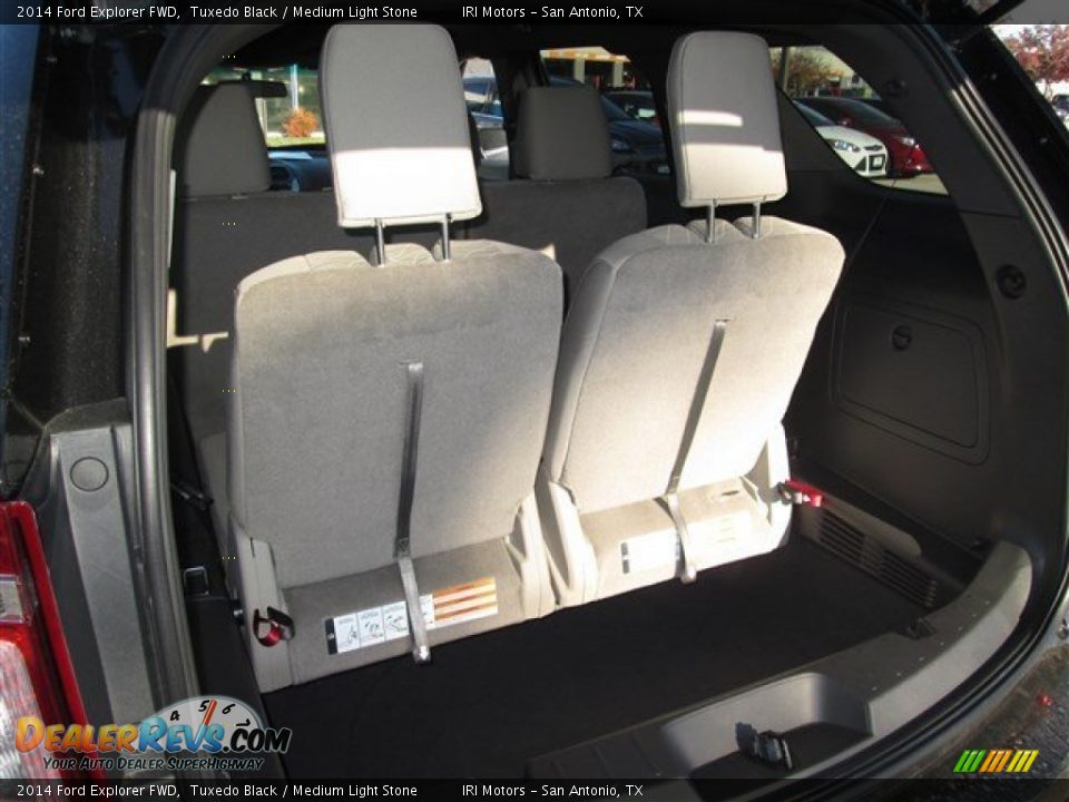 2014 Ford Explorer FWD Tuxedo Black / Medium Light Stone Photo #13