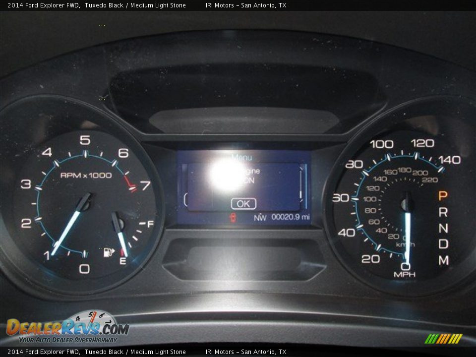 2014 Ford Explorer FWD Tuxedo Black / Medium Light Stone Photo #21