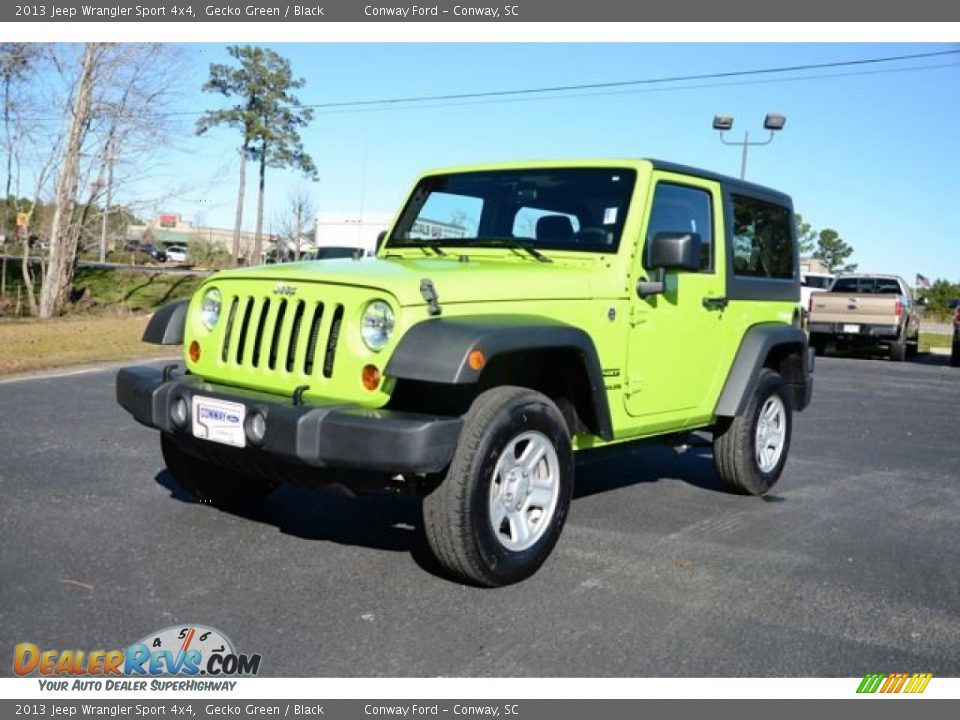 2013 Jeep Wrangler Sport 4x4 Gecko Green / Black Photo #1