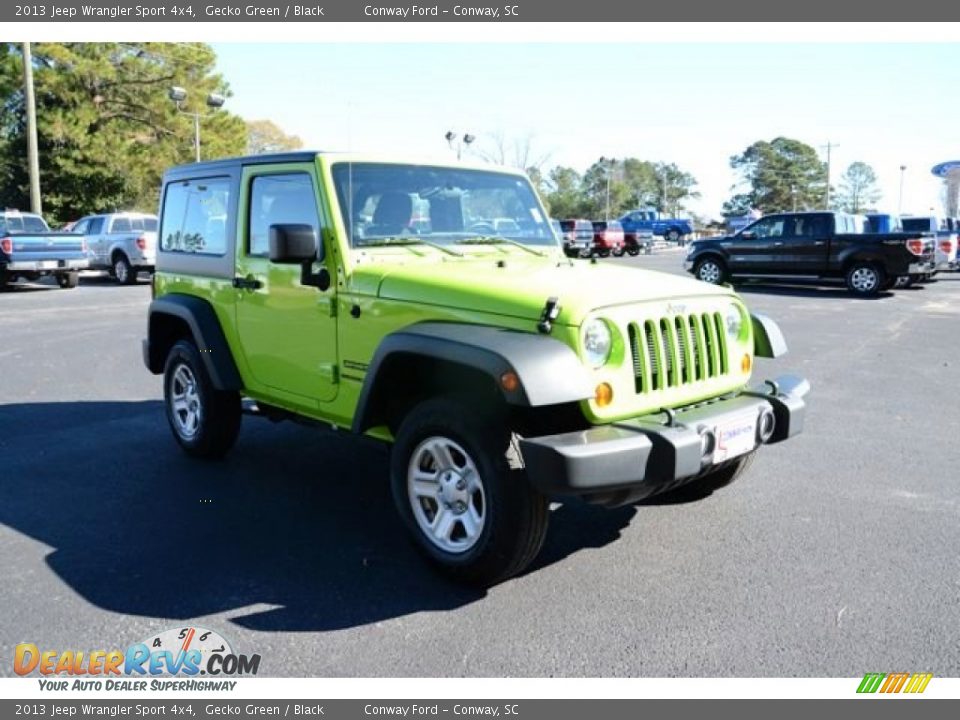 2013 Jeep Wrangler Sport 4x4 Gecko Green / Black Photo #3