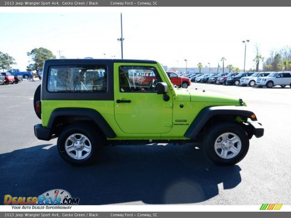 2013 Jeep Wrangler Sport 4x4 Gecko Green / Black Photo #4