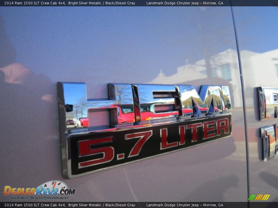 2014 Ram 1500 SLT Crew Cab 4x4 Bright Silver Metallic / Black/Diesel Gray Photo #6