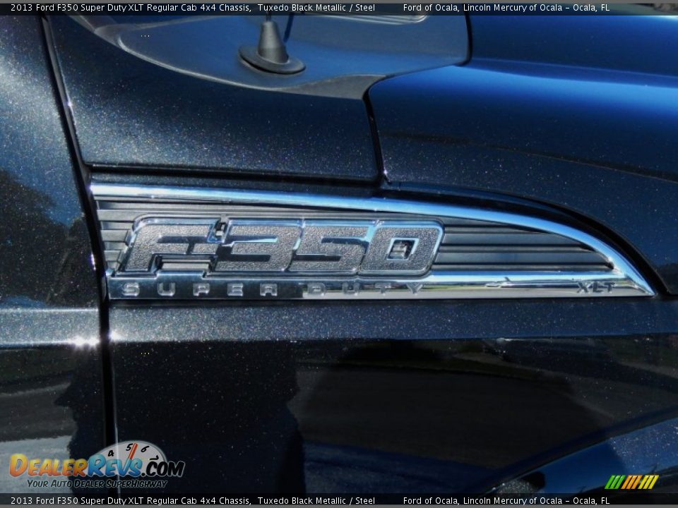 2013 Ford F350 Super Duty XLT Regular Cab 4x4 Chassis Tuxedo Black Metallic / Steel Photo #5