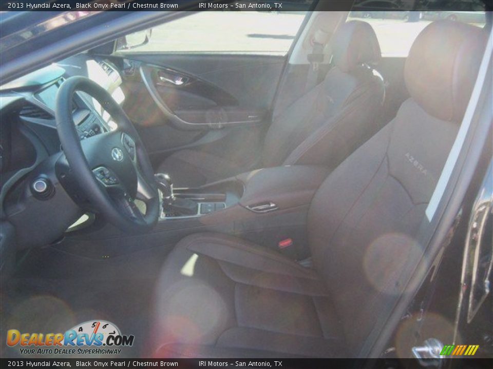 2013 Hyundai Azera Black Onyx Pearl / Chestnut Brown Photo #5