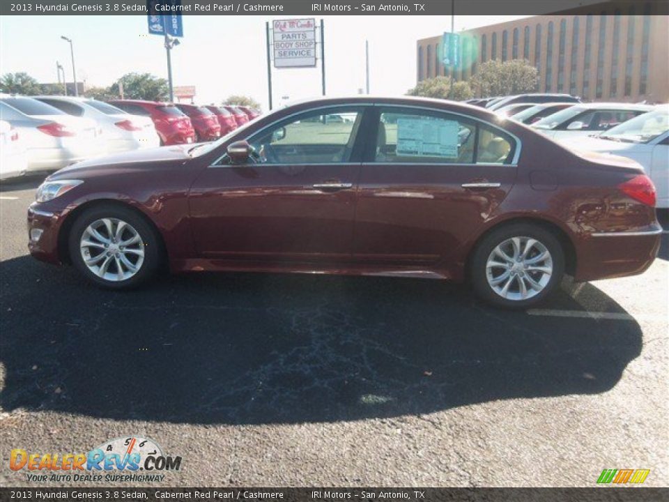 2013 Hyundai Genesis 3.8 Sedan Cabernet Red Pearl / Cashmere Photo #3