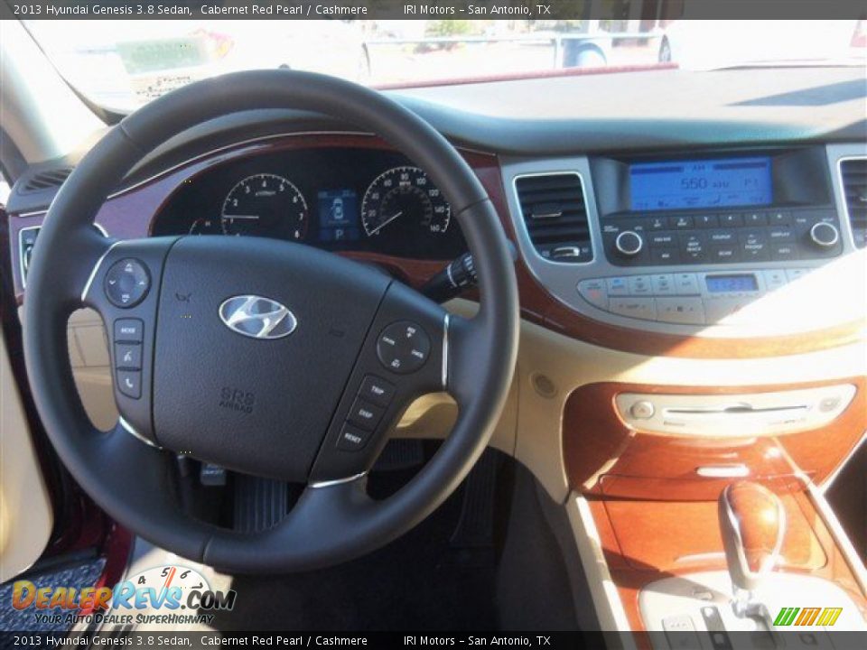 2013 Hyundai Genesis 3.8 Sedan Cabernet Red Pearl / Cashmere Photo #6