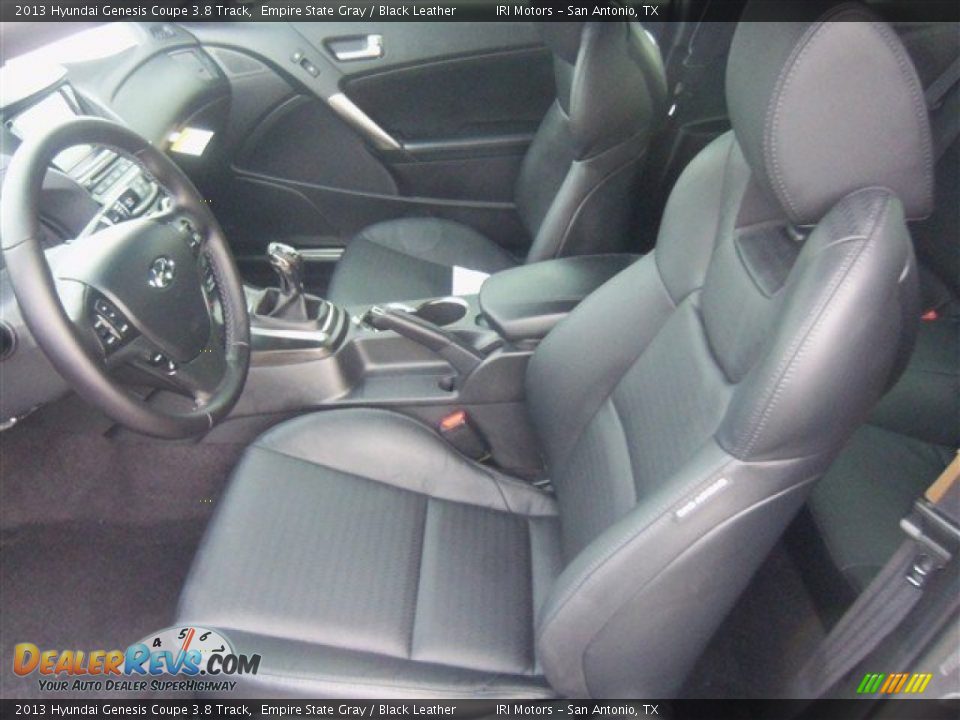 2013 Hyundai Genesis Coupe 3.8 Track Empire State Gray / Black Leather Photo #5