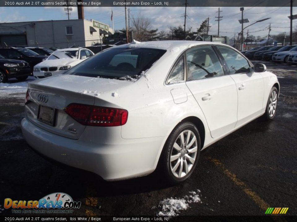 2010 Audi A4 2.0T quattro Sedan Ibis White / Beige Photo #3