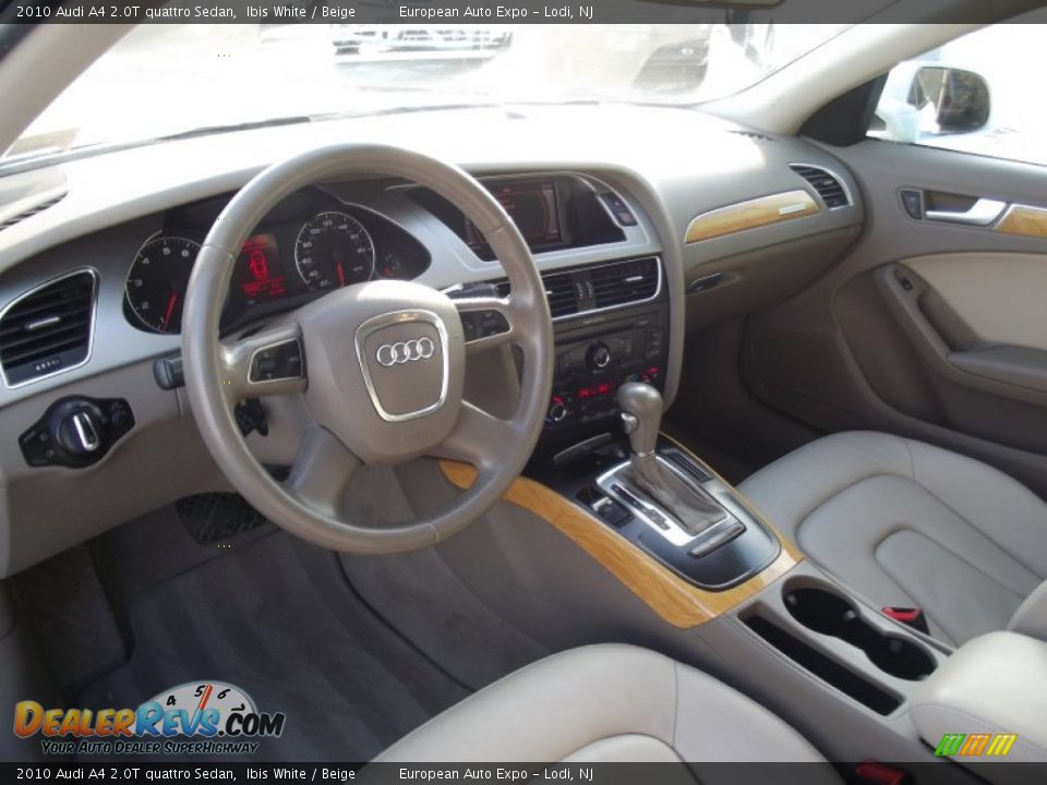 2010 Audi A4 2.0T quattro Sedan Ibis White / Beige Photo #8