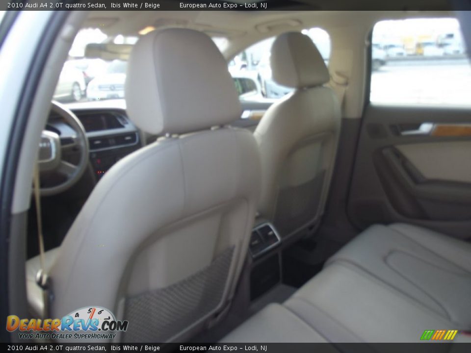 2010 Audi A4 2.0T quattro Sedan Ibis White / Beige Photo #10