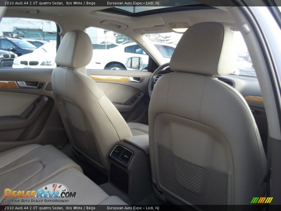 2010 Audi A4 2.0T quattro Sedan Ibis White / Beige Photo #12