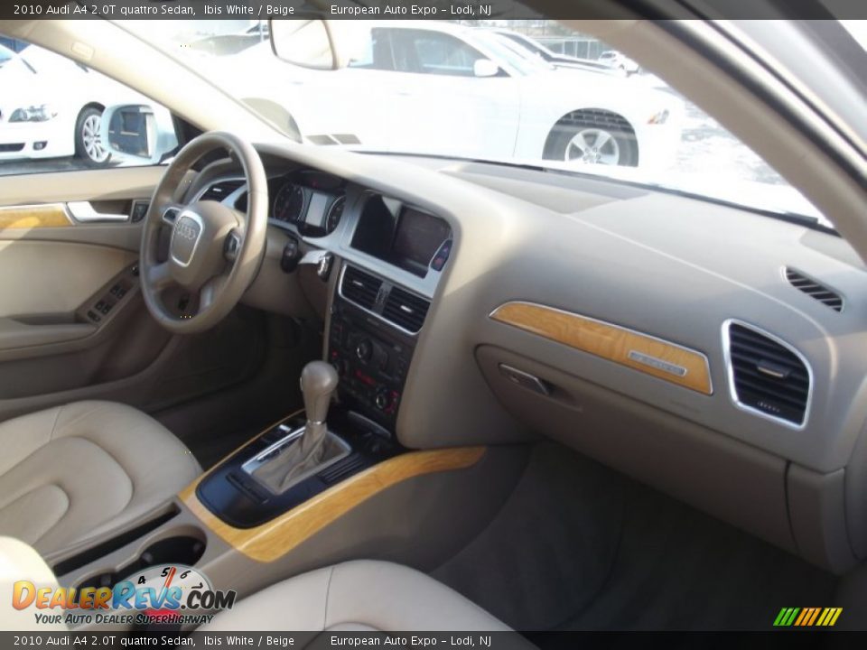2010 Audi A4 2.0T quattro Sedan Ibis White / Beige Photo #14
