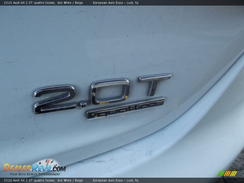 2010 Audi A4 2.0T quattro Sedan Ibis White / Beige Photo #16