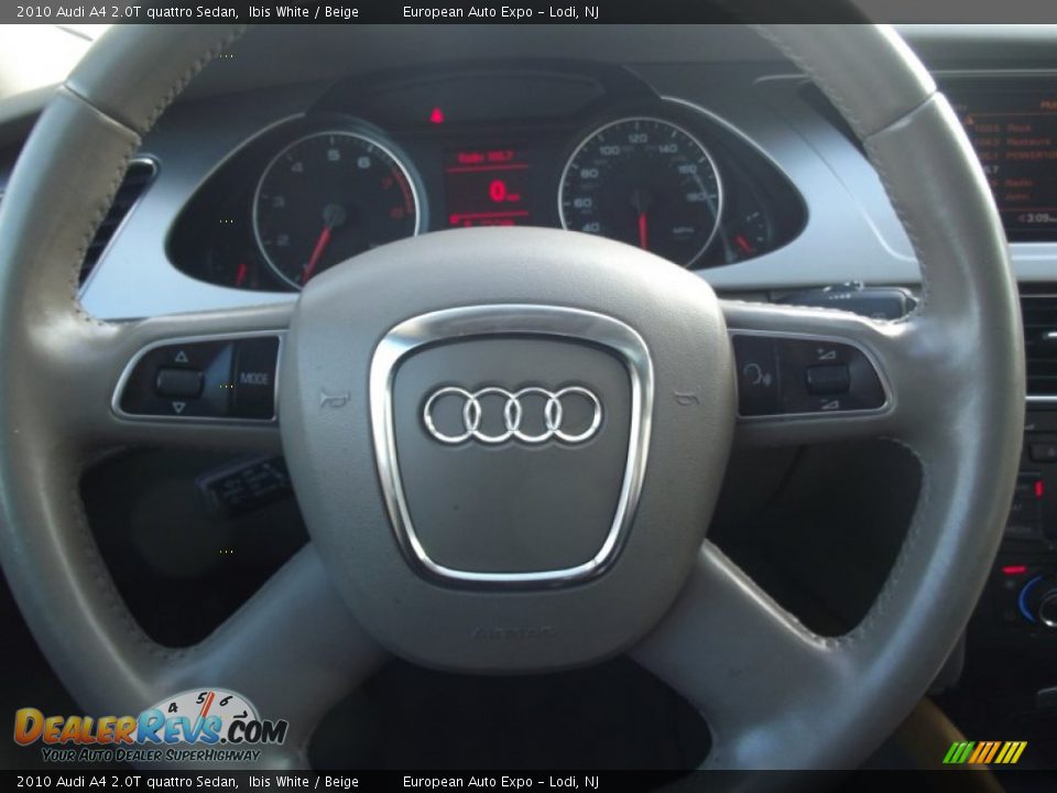 2010 Audi A4 2.0T quattro Sedan Ibis White / Beige Photo #21