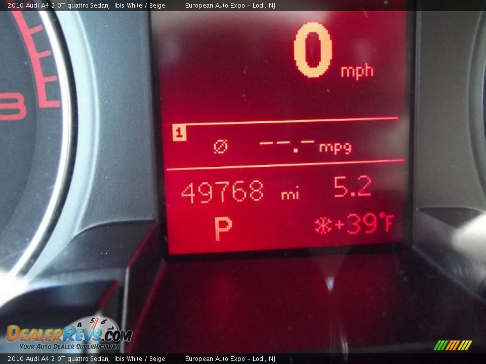 2010 Audi A4 2.0T quattro Sedan Ibis White / Beige Photo #28
