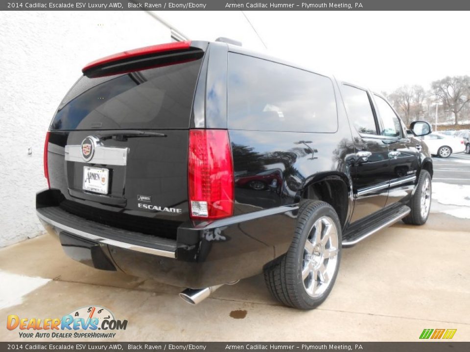 2014 Cadillac Escalade ESV Luxury AWD Black Raven / Ebony/Ebony Photo #5