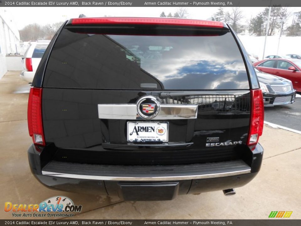 2014 Cadillac Escalade ESV Luxury AWD Black Raven / Ebony/Ebony Photo #6