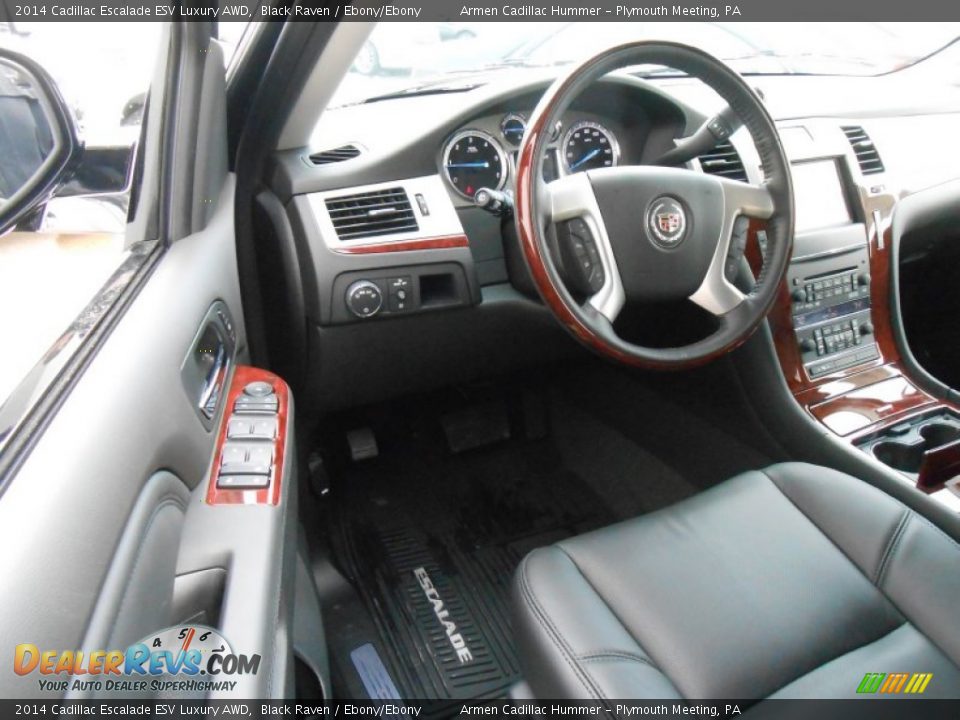 2014 Cadillac Escalade ESV Luxury AWD Black Raven / Ebony/Ebony Photo #7